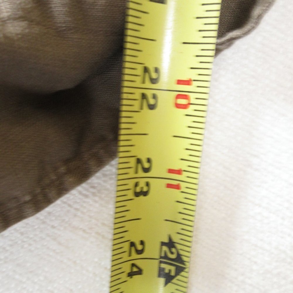 Lauren Ralph Lauren Brown Linen Roll Tab Shirt Size L Button Down - Picture 12 of 13